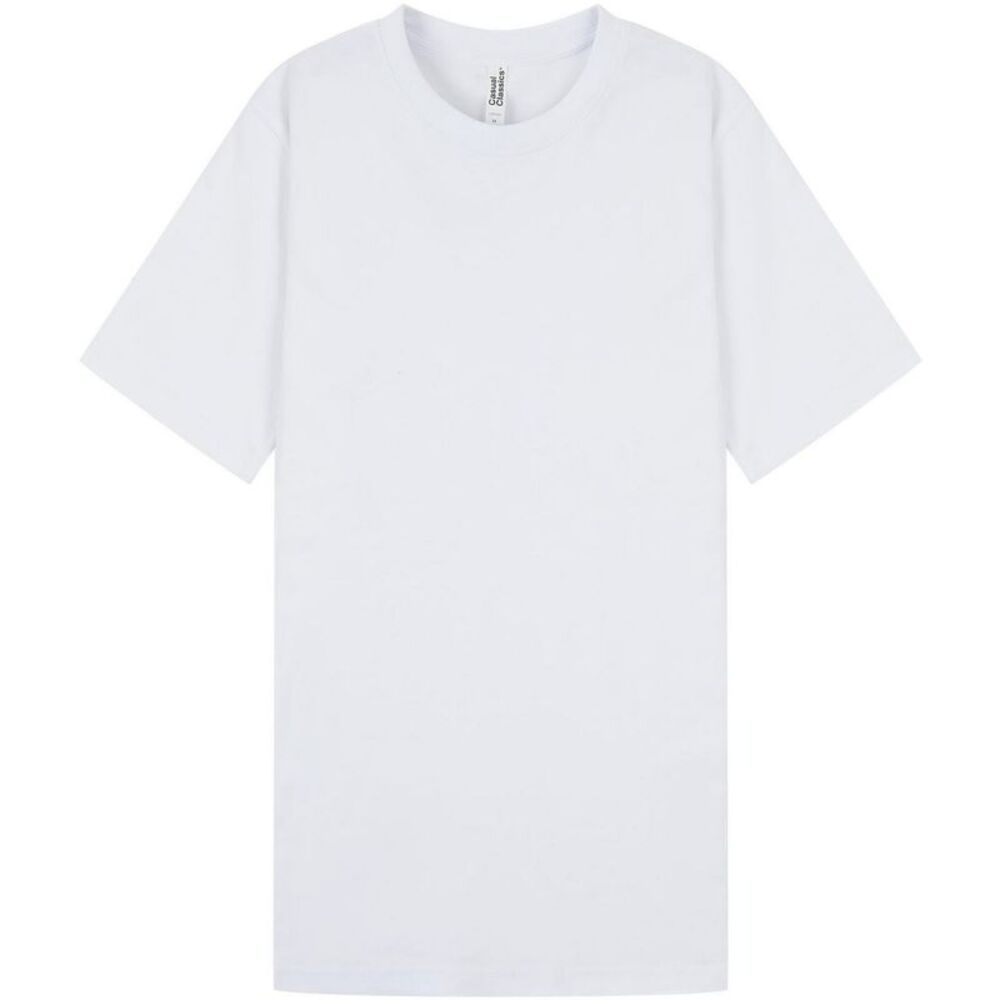 Casual Classics Unisex Adult Combed Ringspun Cotton Slim T-Shirt / White
